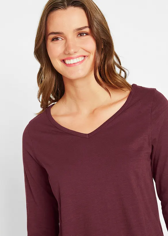 T-shirt long 100% coton, bonprix