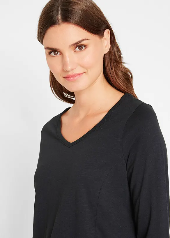 T-shirt long 100% coton, bonprix