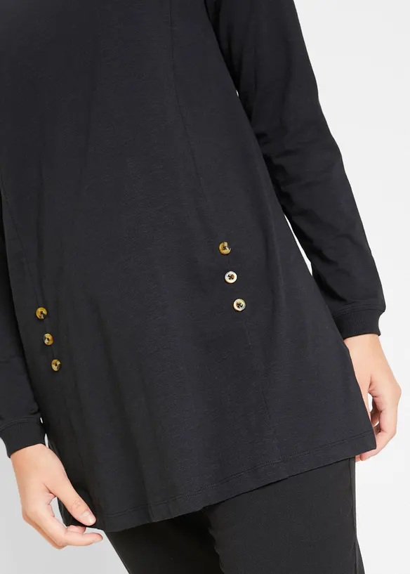 T-shirt long 100% coton, bonprix