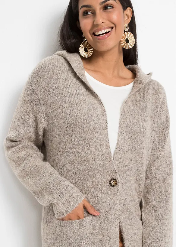 Gilet long en maille, bonprix