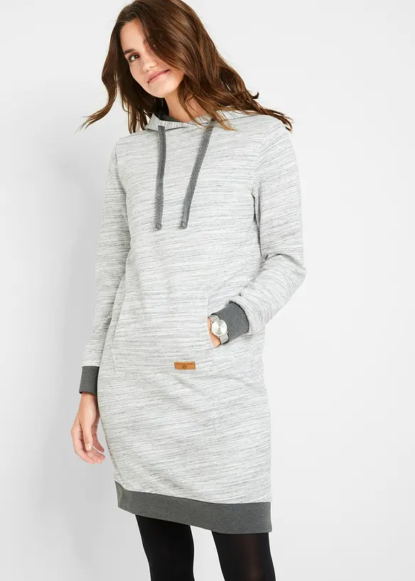Robe sweat &agrave; capuche, bonprix