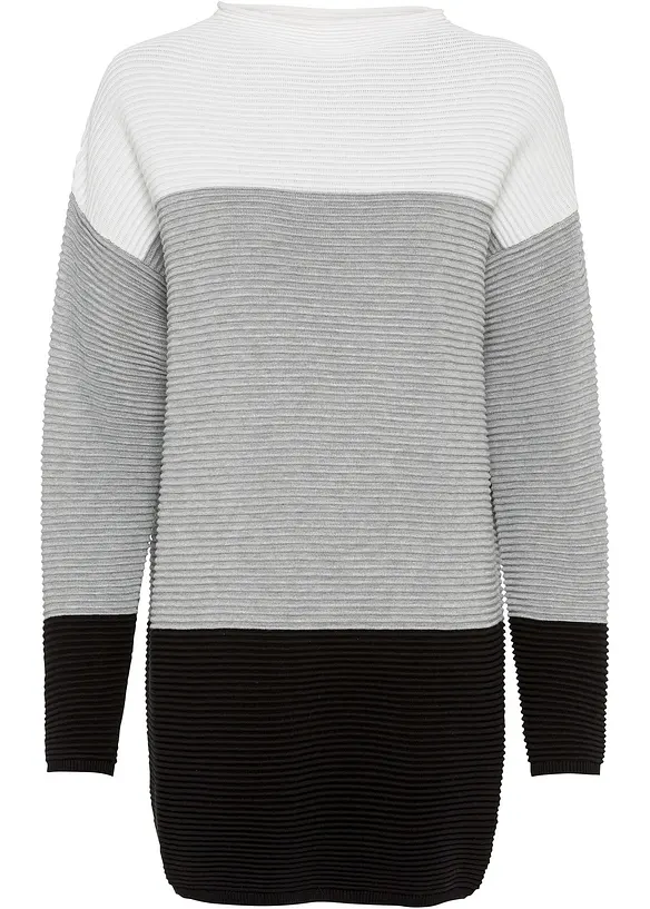 Pull long à rayures, bonprix