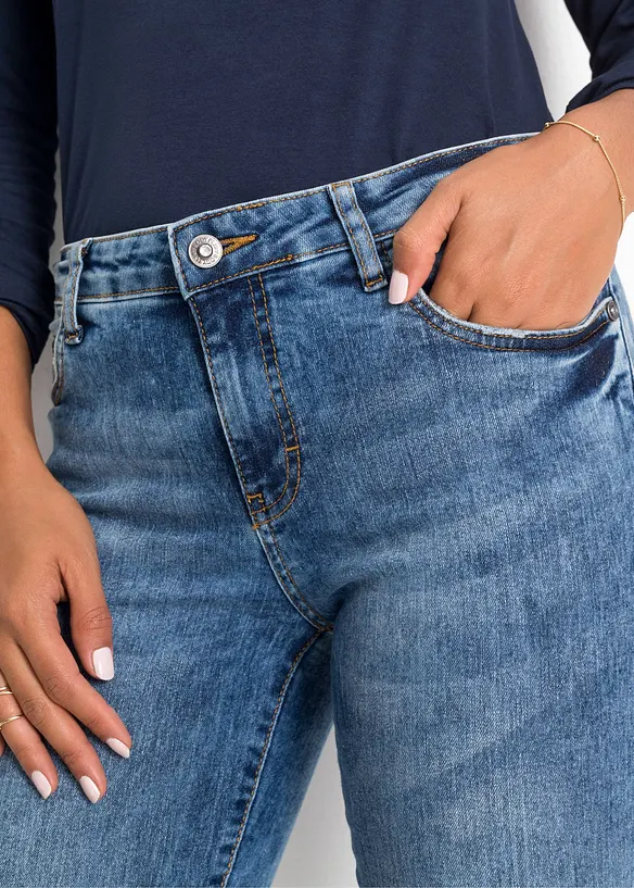 Jean skinny taille mi-haute, extensible, bonprix