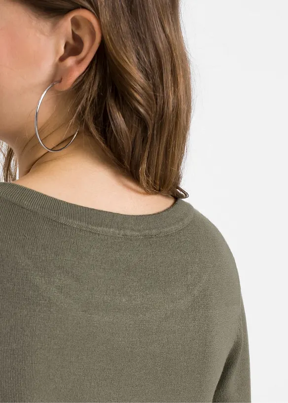 Robe pull en fine maille avec jupe montée, bonprix