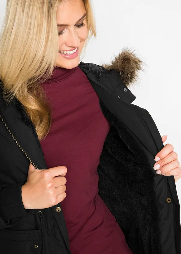 Parka courte avec synth&eacute;tique, bpc bonprix collection