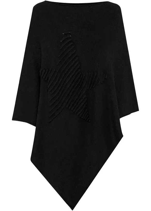 Poncho &agrave; motif &eacute;toile, bpc bonprix collection