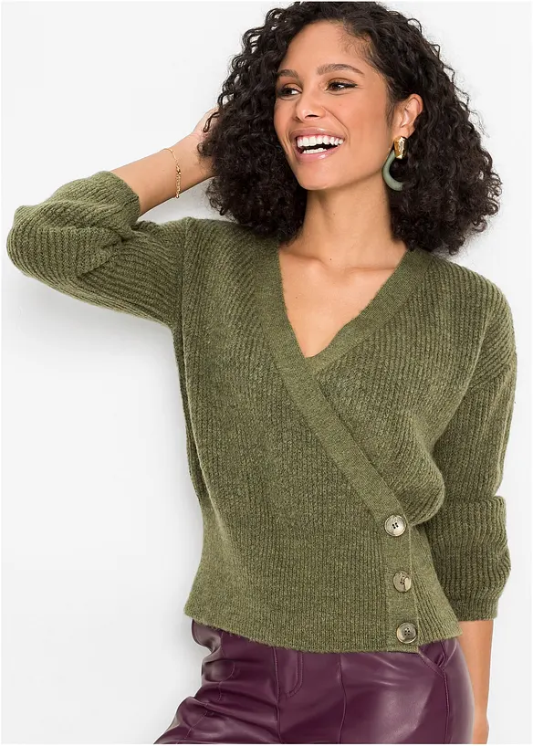 Pull oversize cache-cœur, bonprix