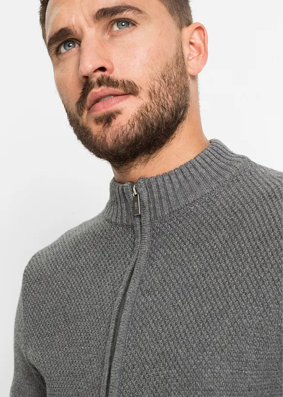 Gilet en fine maille 100% coton, bonprix