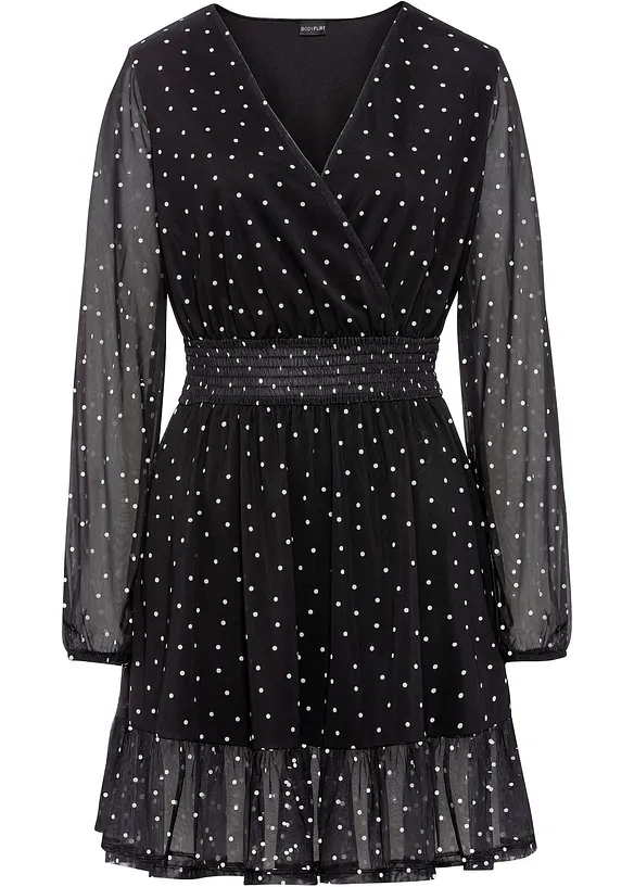 Robe courte à base volantée, bonprix