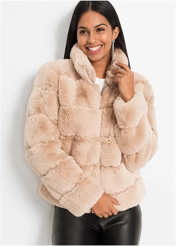 Veste zippée en peluche, bonprix