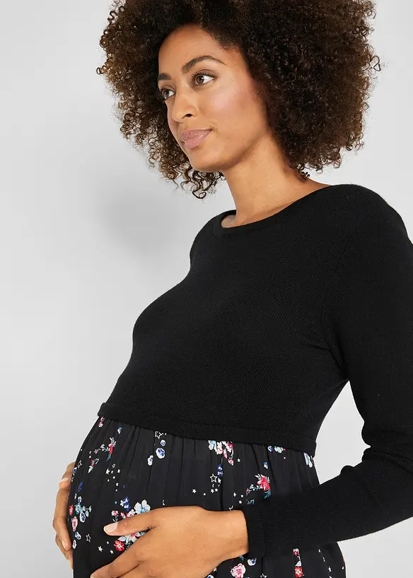 Robe de grossesse en maille et viscose, bonprix