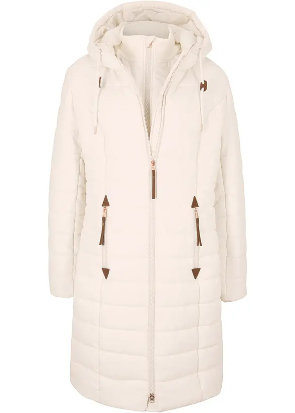 Doudoune longue, style 2 en 1, bonprix