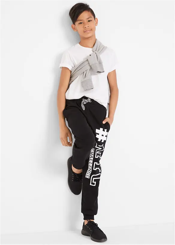 Pantalon sweat avec imprimé, bonprix