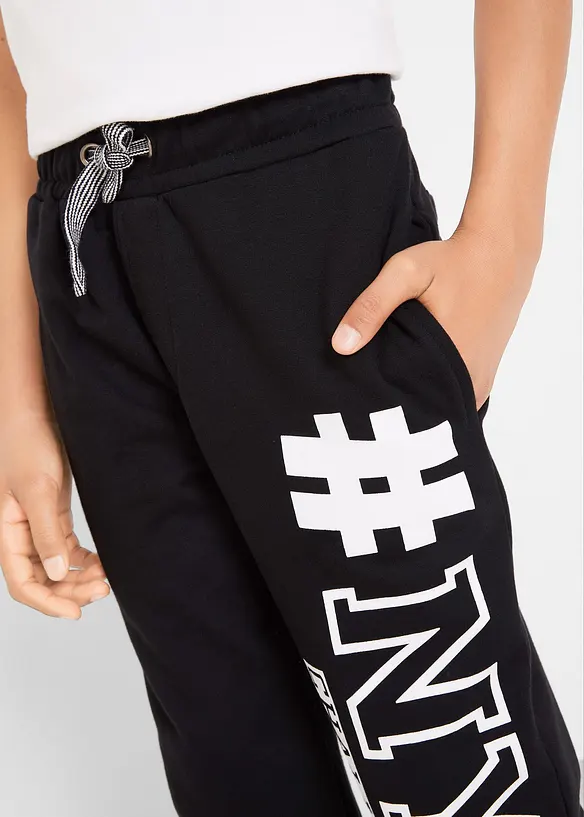 Pantalon sweat avec imprimé, bonprix