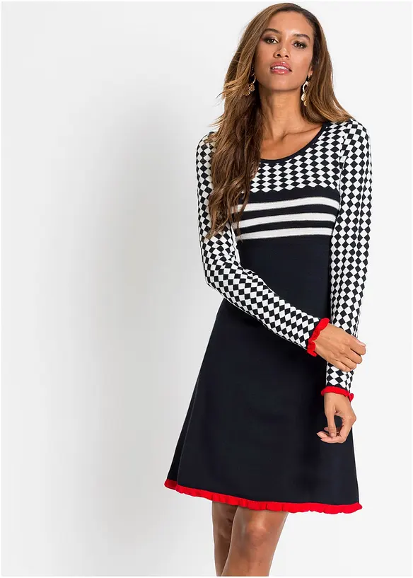 Robe en maille &agrave; ruch&eacute;s, BODYFLIRT boutique