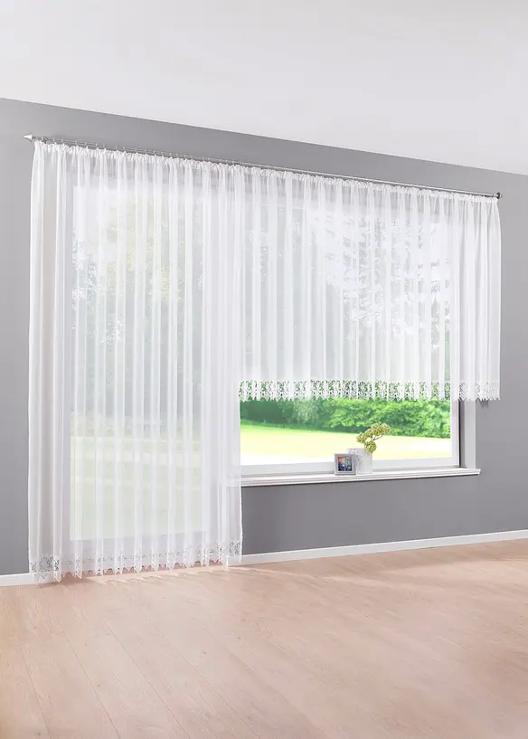 Voilage à bordure crochet avec polyester recyclé, bonprix