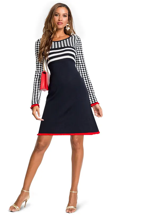 Robe en maille &agrave; ruch&eacute;s, BODYFLIRT boutique