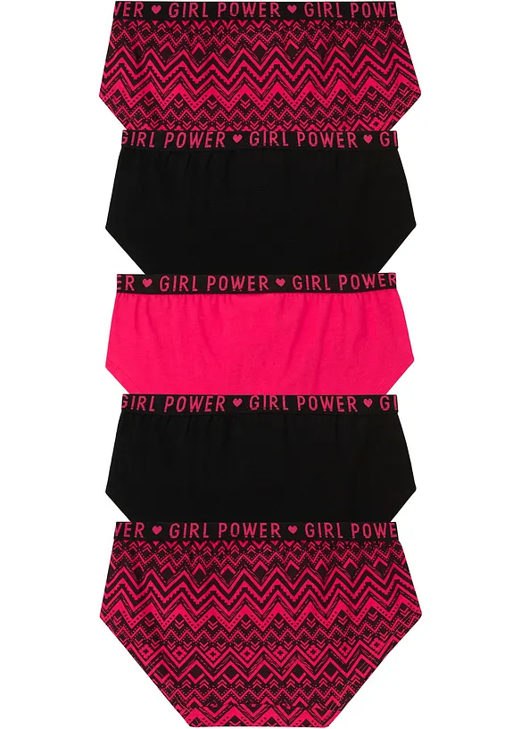 Lot de 5 shorties en coton doux et extensible, bonprix