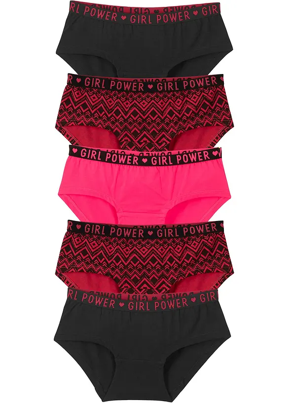 Lot de 5 shorties en coton doux et extensible, bonprix