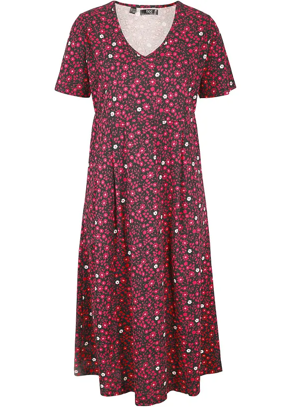 Robe en jersey de coton, longueur midi, bonprix