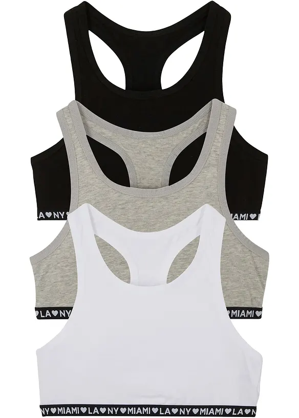 Lot de 3 brassières en coton doux et extensible, bonprix