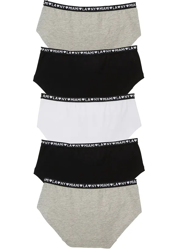 Lot de 5 shorties en coton doux et extensible, bonprix