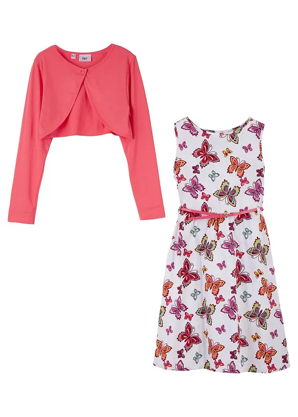 Robe + ceinture + boléro (ens. 3 pces), bonprix