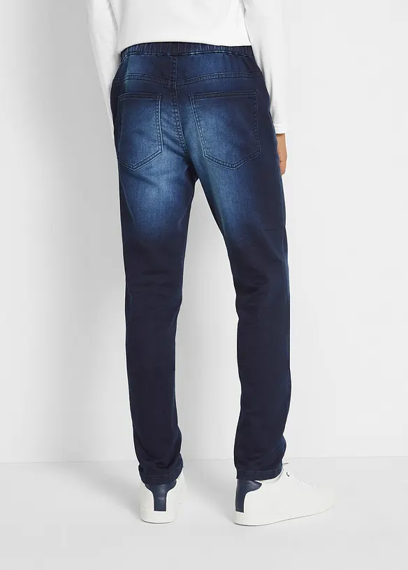Pantalon jogger droit effet denim, Regular, bonprix