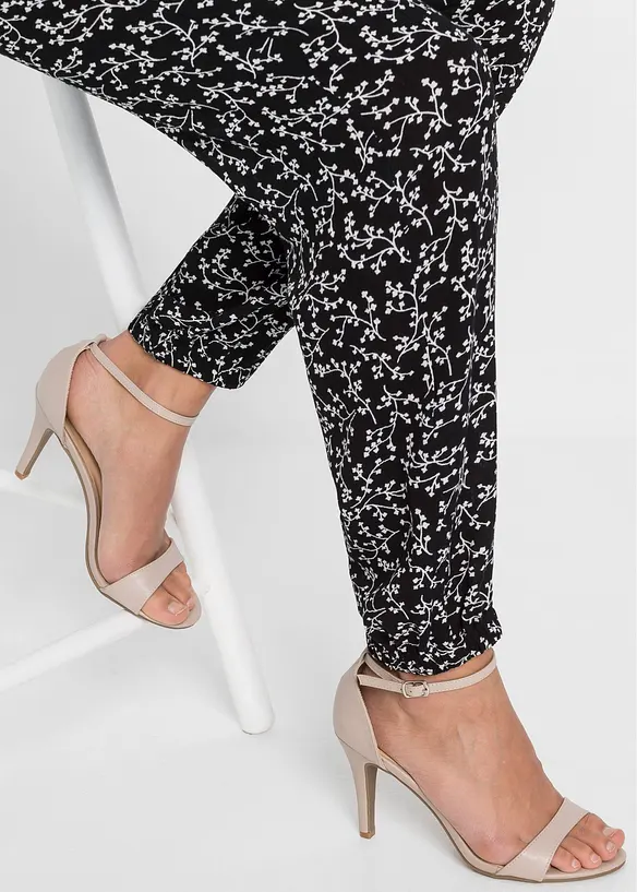 Pantalon 100% viscose, taille élastiquée, bonprix