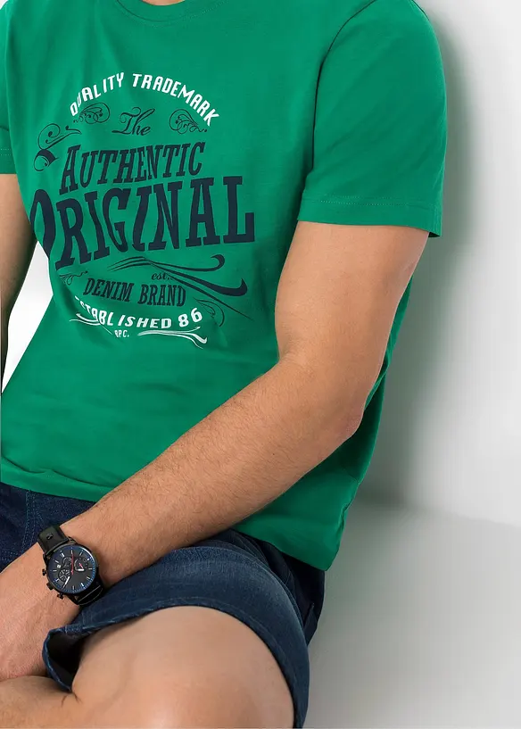 Lot de 2 T-shirts 100% coton, bonprix