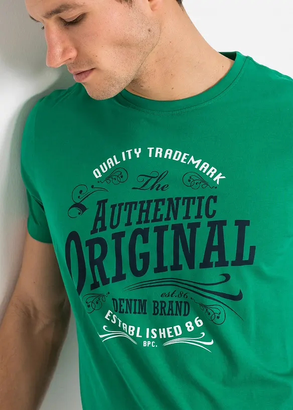 Lot de 2 T-shirts 100% coton, bonprix