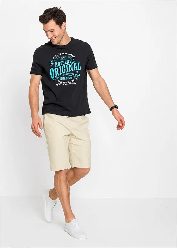 Lot de 2 T-shirts 100% coton, bonprix