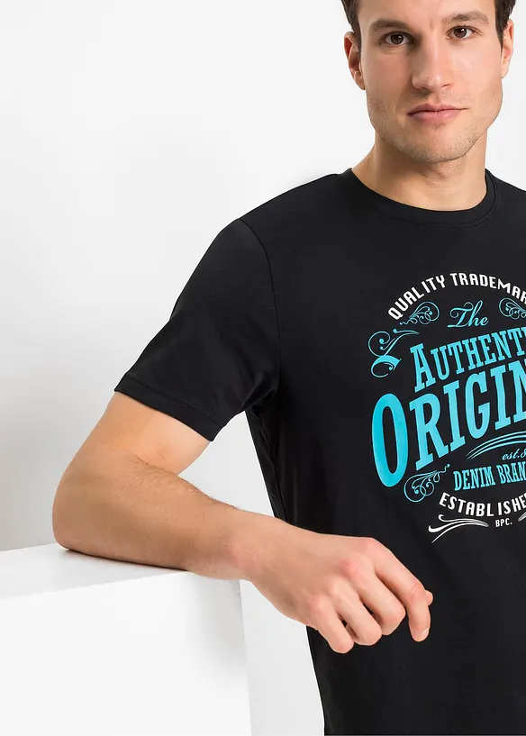 Lot de 2 T-shirts 100% coton, bonprix