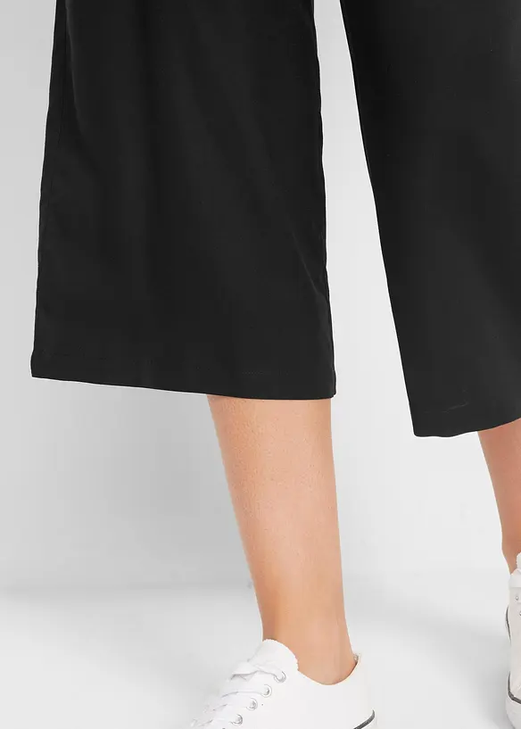 Pantalon 3/4 en viscose avec taille élastiquée, bonprix