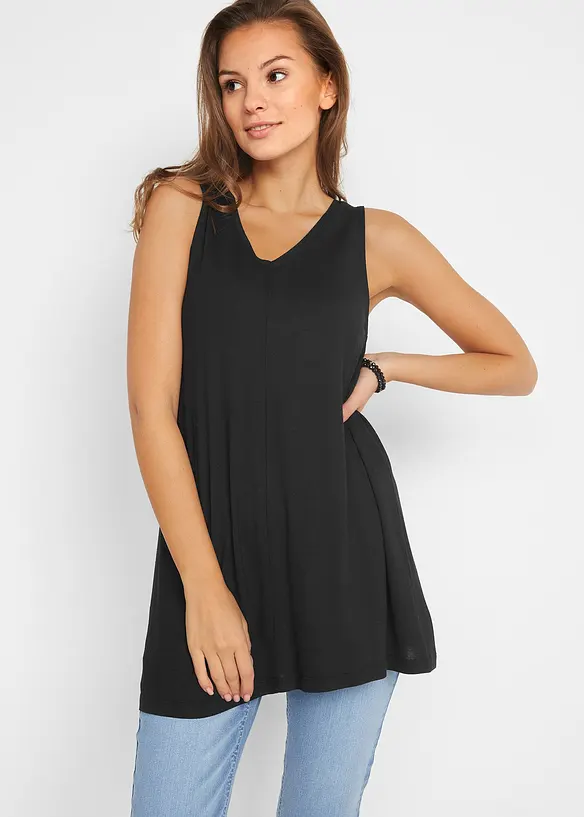 Top long en viscose extensible, bonprix