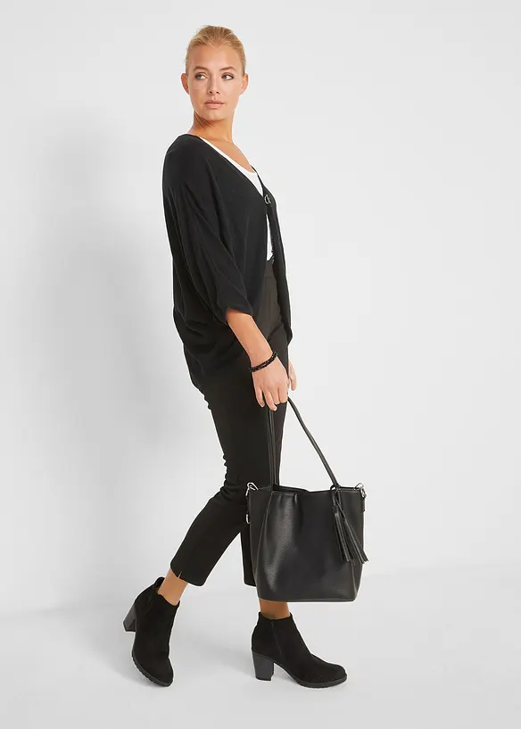 Gilet en fine maille 100% coton, bonprix