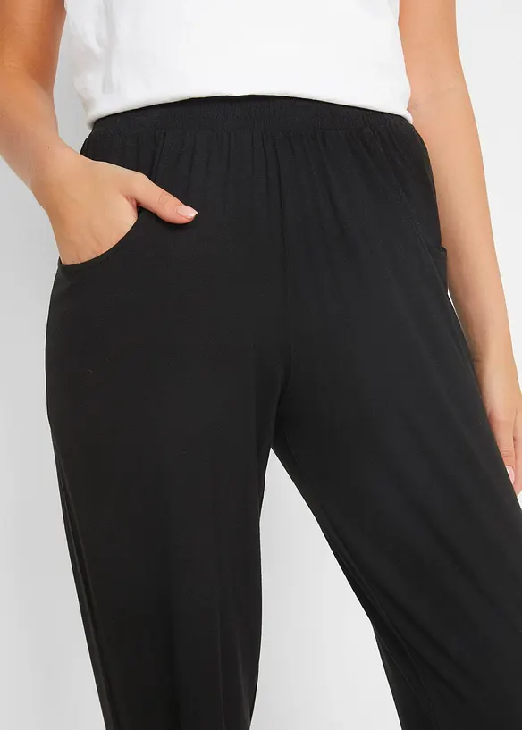 Pantalon en jersey à taille élastiquée, bonprix
