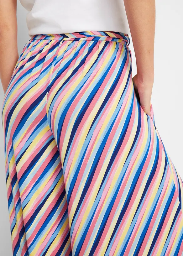 Pantalon palazzo en jersey doux, bonprix