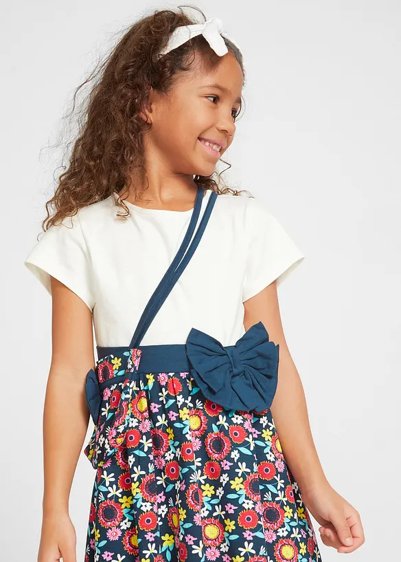Robe en jersey + sac (ens. 2 pces) 100% coton, bonprix
