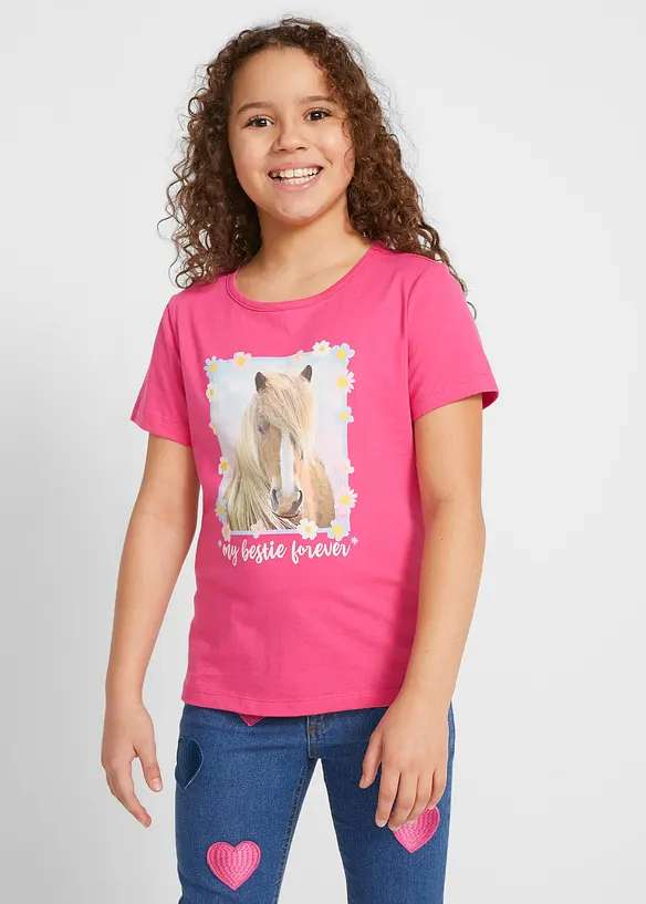 Lot de 2 T-shirts 100% coton, bonprix
