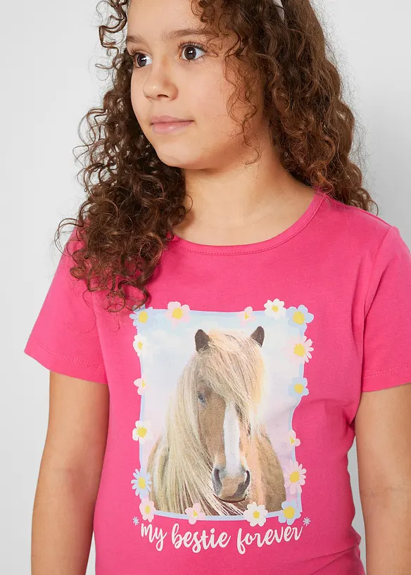 Lot de 2 T-shirts 100% coton, bonprix
