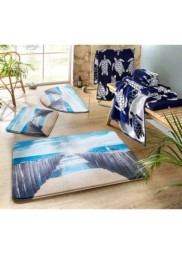 Serviette de toilette avec motif tortue, bonprix