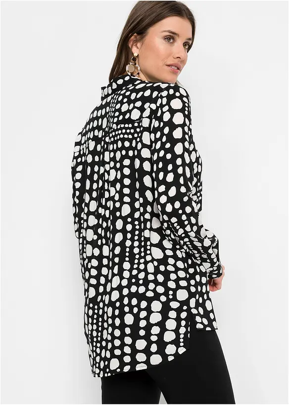 Chemisier long imprim&eacute; en viscose fluide, bonprix