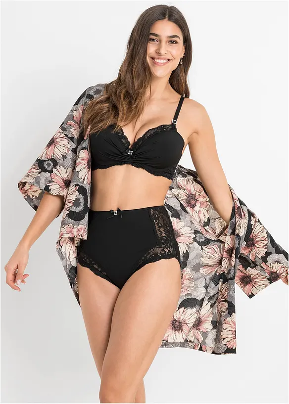 Slip taille haute avec dentelle, bonprix