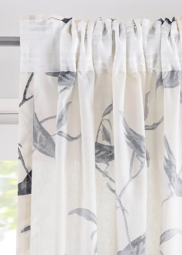 Voilage imprimé oiseau (1 pce.), bonprix