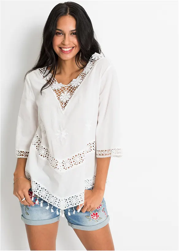 Tunique-blouse 100% coton, bonprix