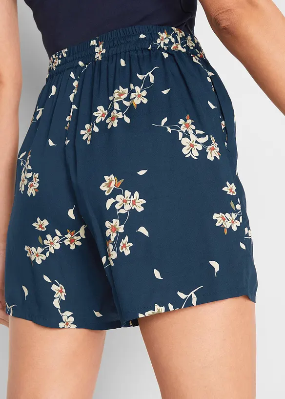 Lot de 2 shorts en viscose avec ceinture à nouer, bonprix