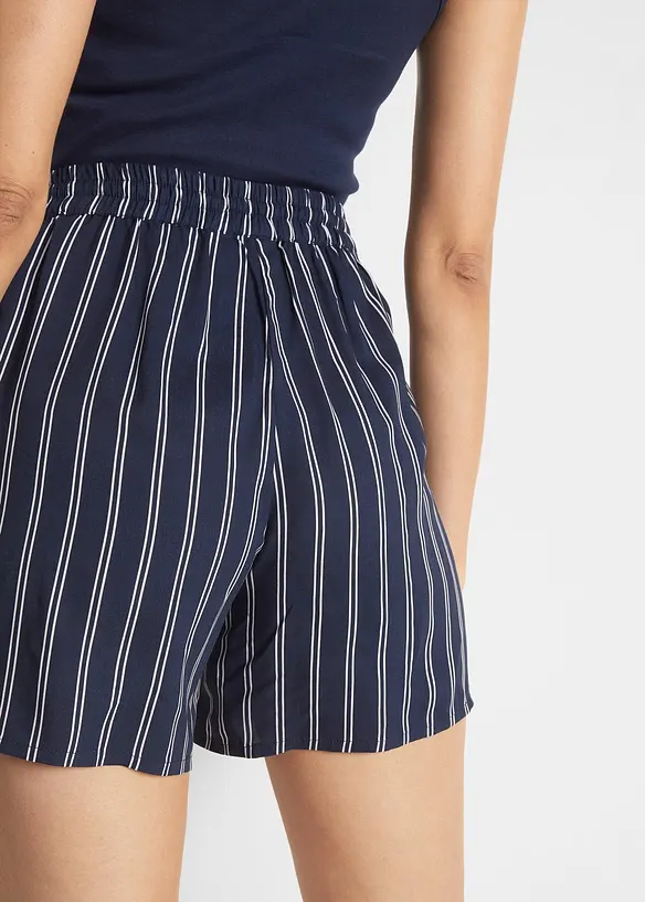 Lot de 2 shorts en viscose avec ceinture à nouer, bonprix
