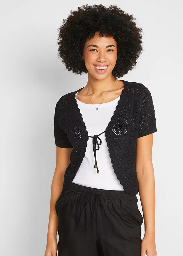 Boléro court en crochet, bonprix