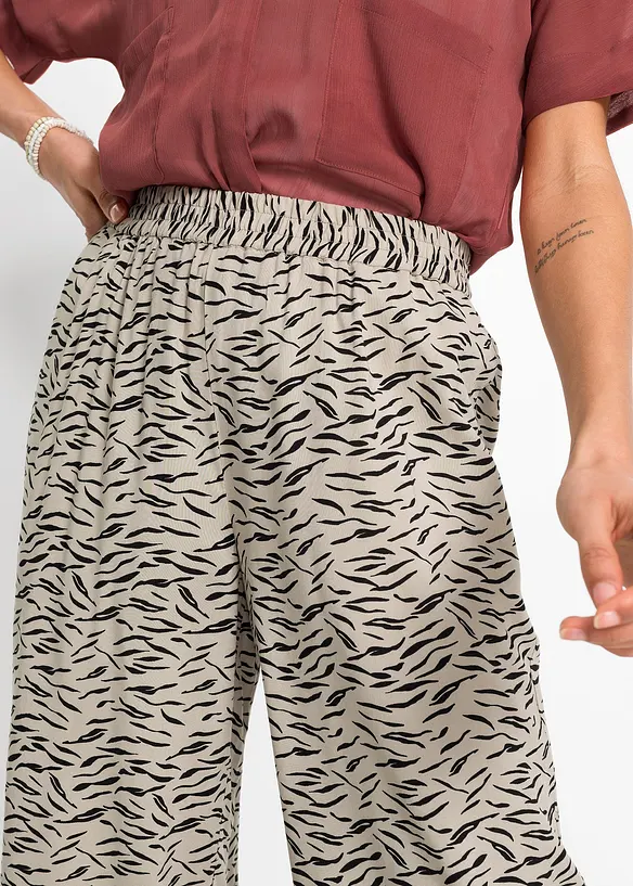 Pantalon palazzo imprimé, bonprix